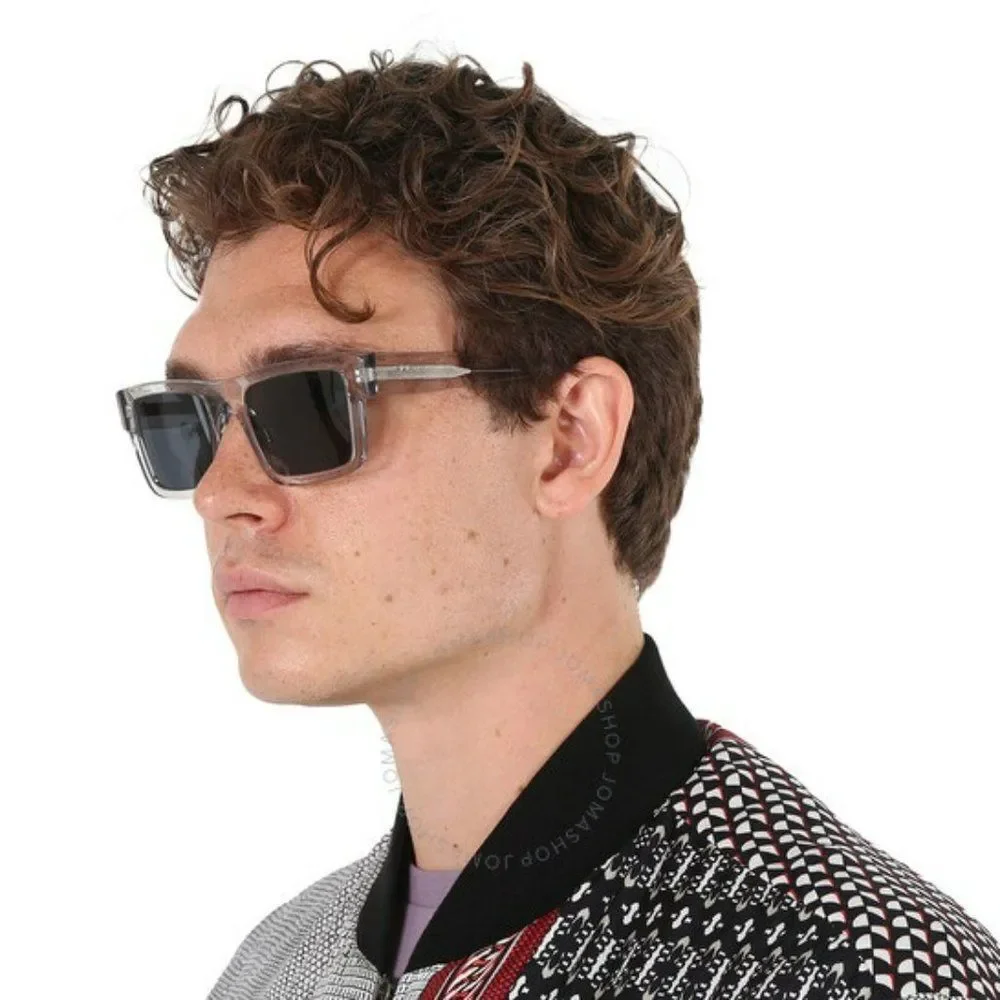 NEW Prada PR19WS U4309T  Crystal Grey Dark Grey Square Unisex Sunglasses